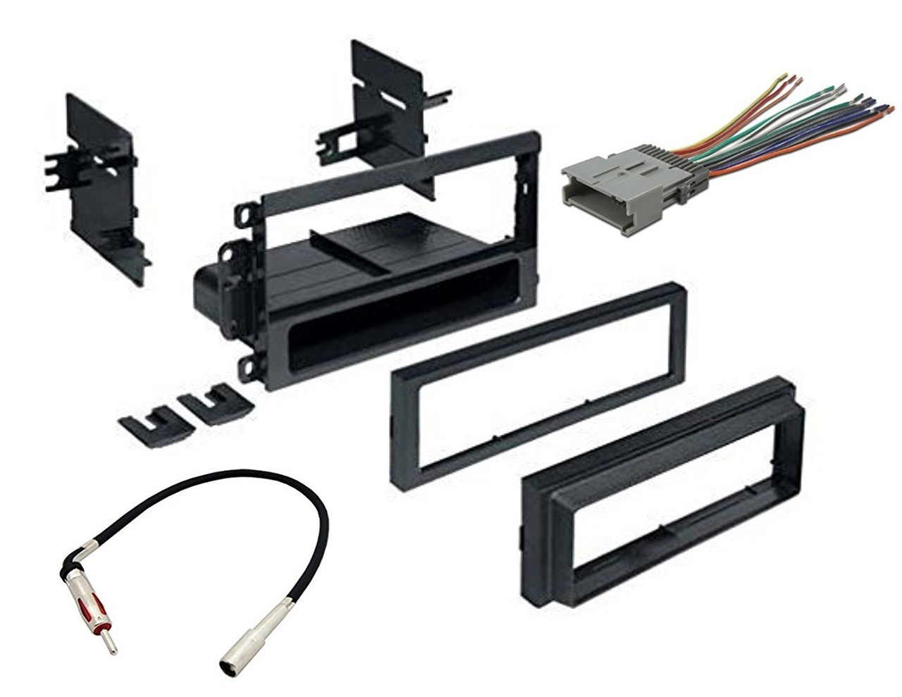 Car Radio Stereo CD Player Dash Install Mounting Trim Bezel Panel Kit + Harness -69
