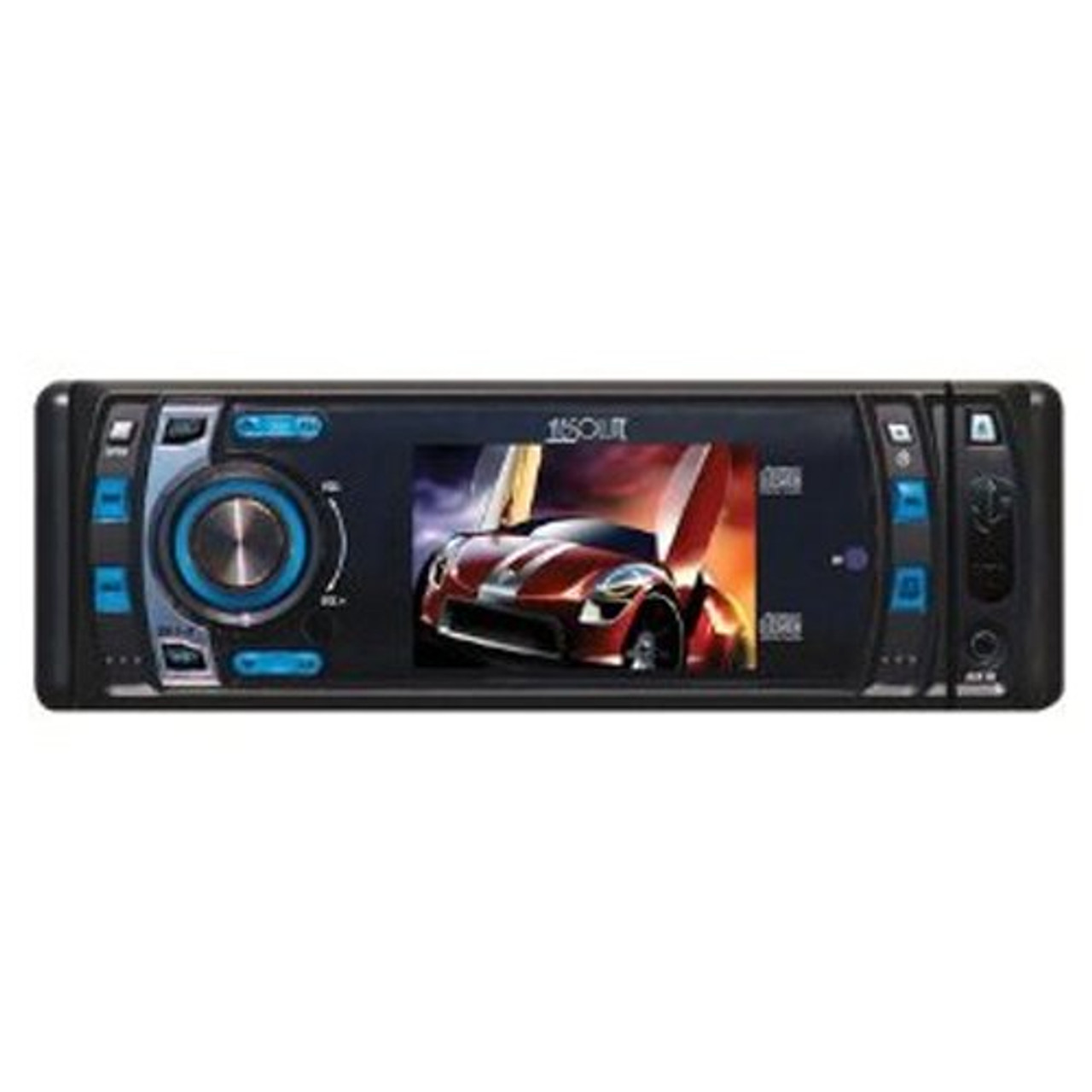 Absolute DMR400 4-Inch In-Dash Receiver with DVD Player Flip Down Detachable Panel, T feet Screen
