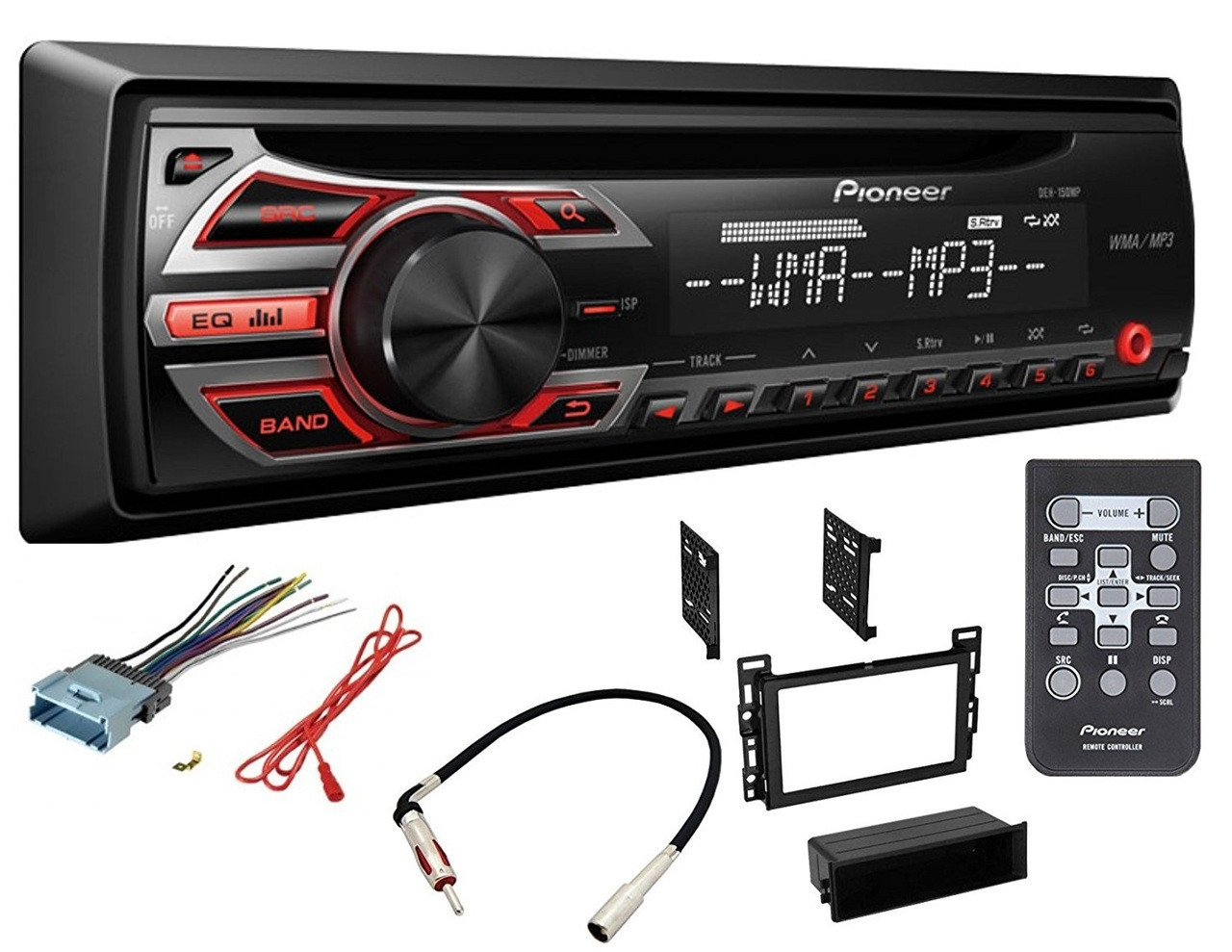 Pioneer CD Player Car Stereo Radio Install Dash Kit Wiring Harness Antenna
