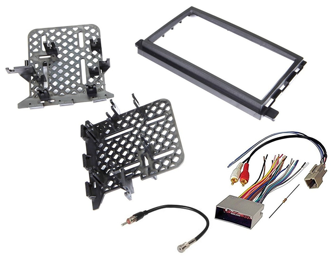 Car Radio Stereo CD Player Dash Install Mounting Trim Bezel Panel Kit + Harness -51