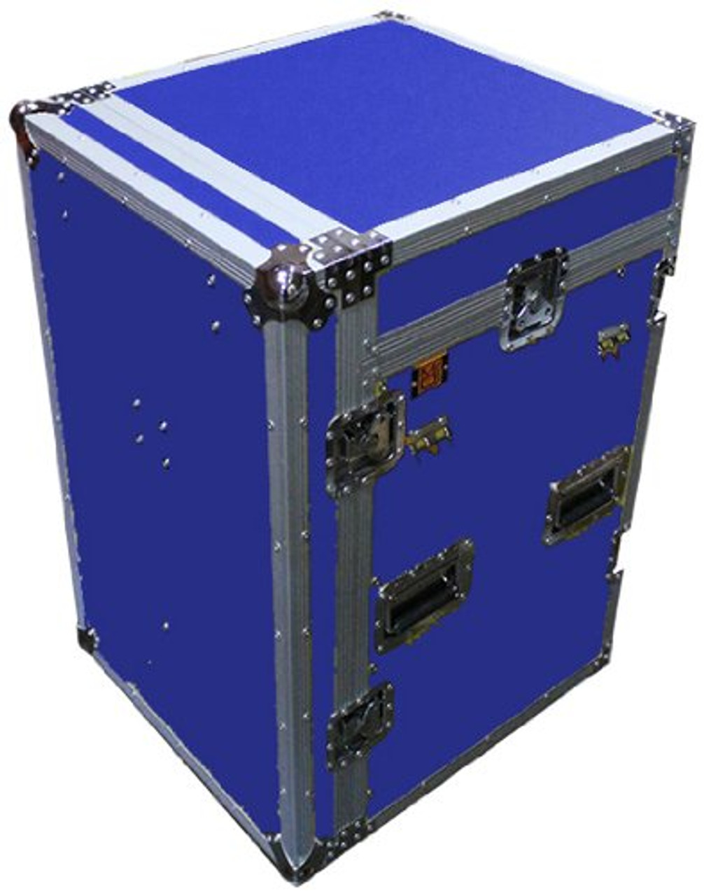 MR DJ CASE5000BL Blue ATA 16 Space 10 Slanted Top 16U 10U Mixer Amp Dj CD Combo Rack Flight Case With Laptop Shelf