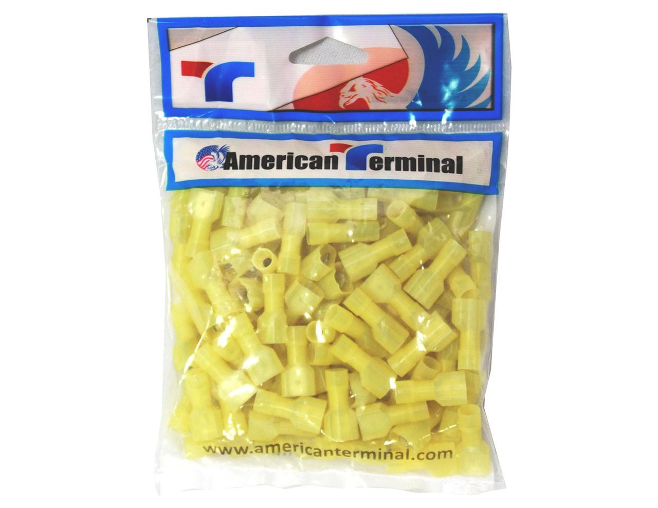 American Terminal E-FMY250N-100 12/10-Gauge Economy Nylon Fully-Insulated Male Quick Disconnects