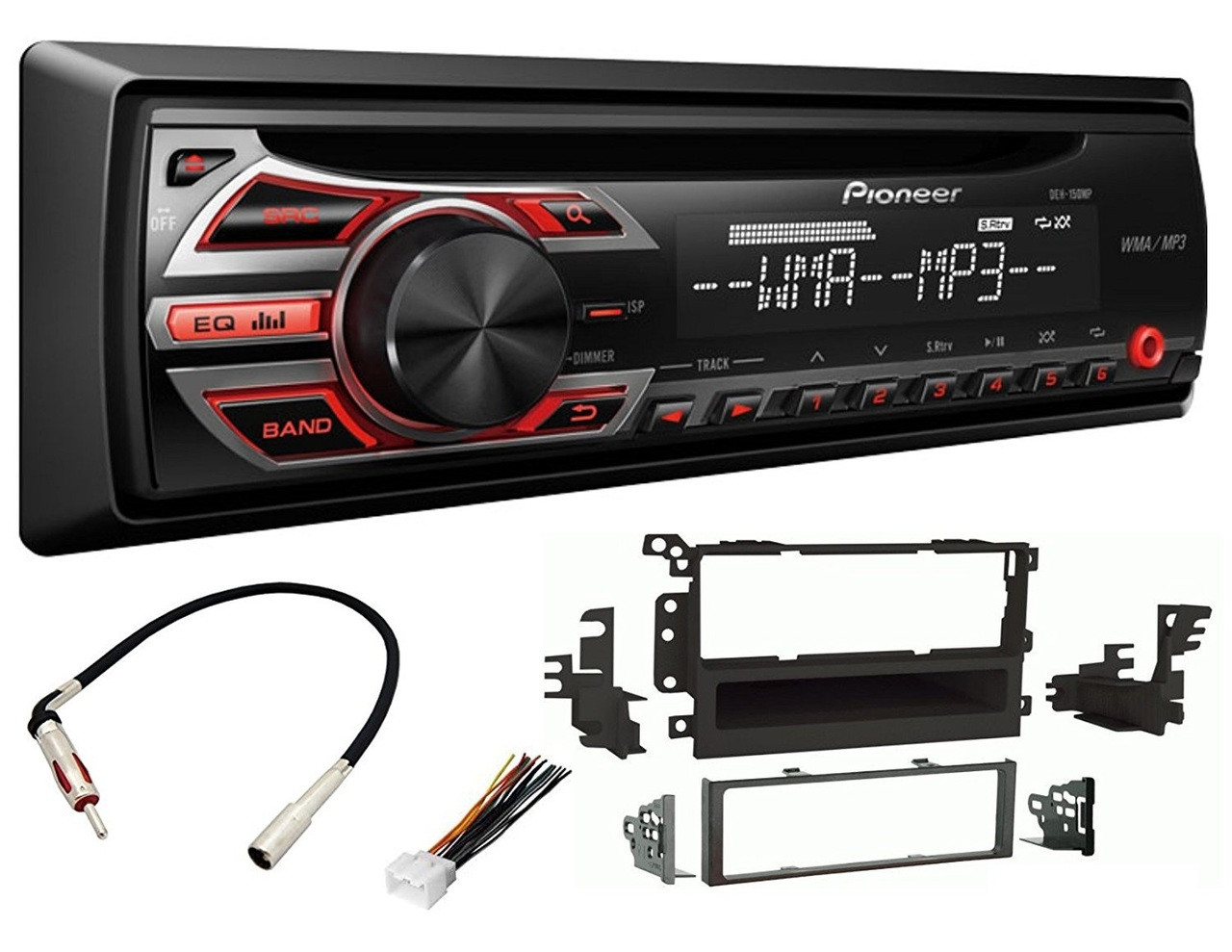 Pioneer DEH-150MP CD Player PKG Chevrolet S10 GMc Sonoma Radio Install Dash Kit + Harness