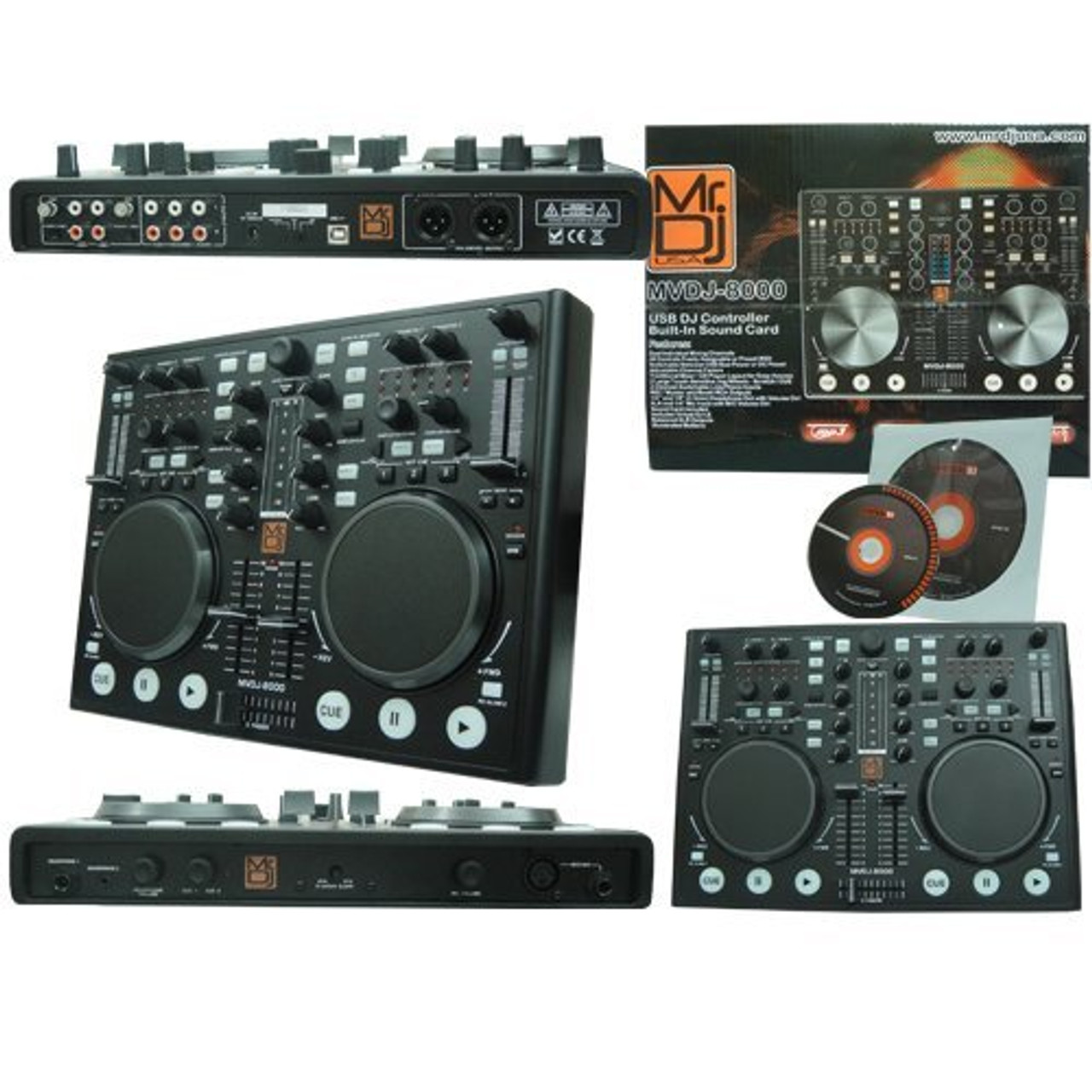 MR DJ MVDJ-8000 USB DJ MIDI CONTROLLER WITH VIRTUAL DJ SOFTWARE