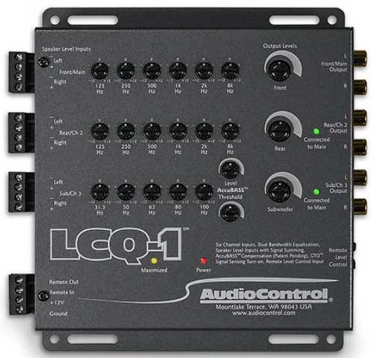 AudioControl LCQ-1 6-Channel OEM Integration Line Out Converter with Equalizer & AccuBASS