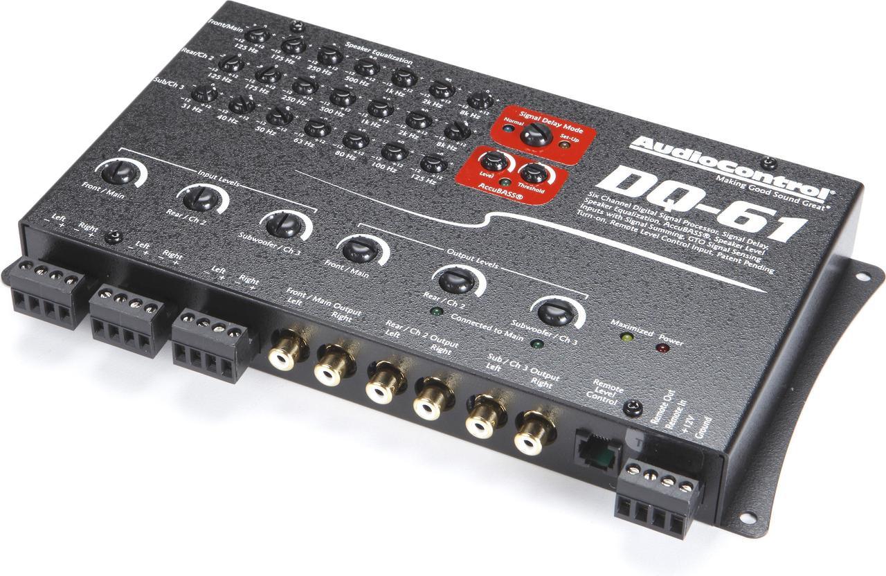 AudioControl DQ-61 - Black 6-Channel Equalizer and Line Output Converter with AccuBass