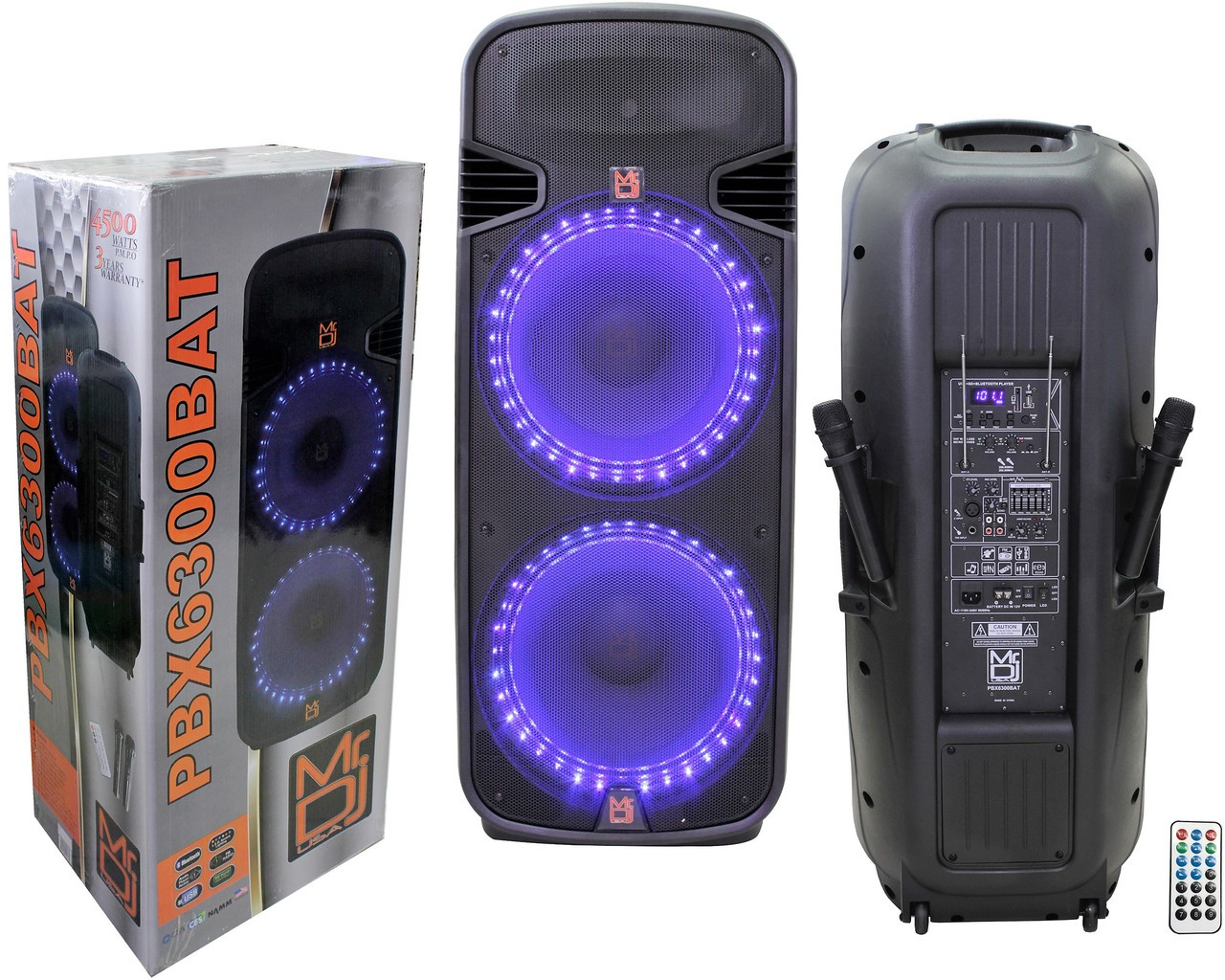 mr dj pbx6100s dual speaker