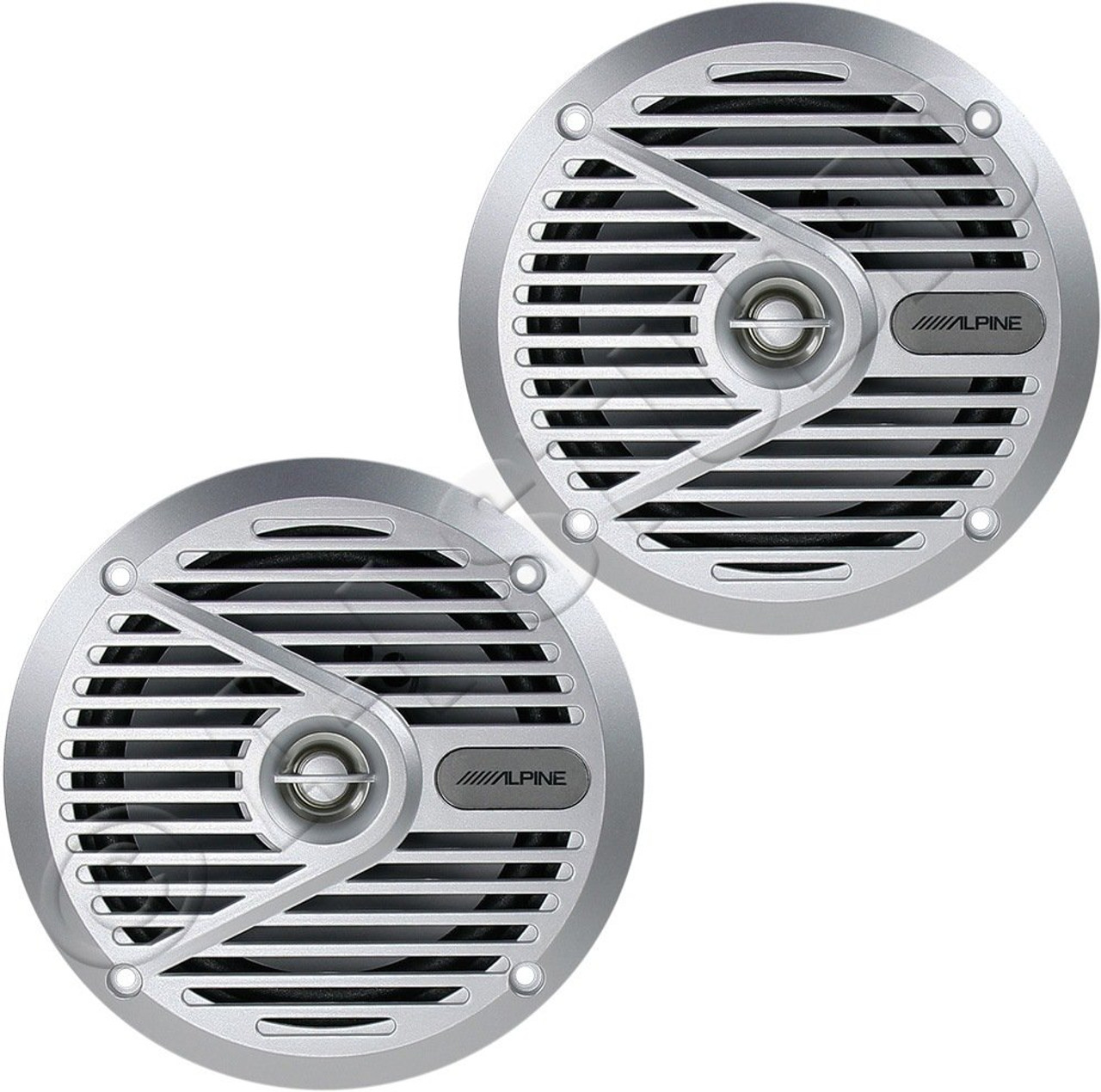 Alpine SPS-M601 110W 6-1/2" 6.5" 2-Way Type-S Marine Coaxial Speakers - Silver