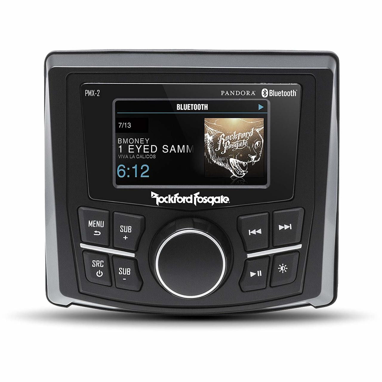 Rockford Fosgate PMX-2 Punch Marine Compact AM/FM/WB Digital Media Receiver 2.7" Display