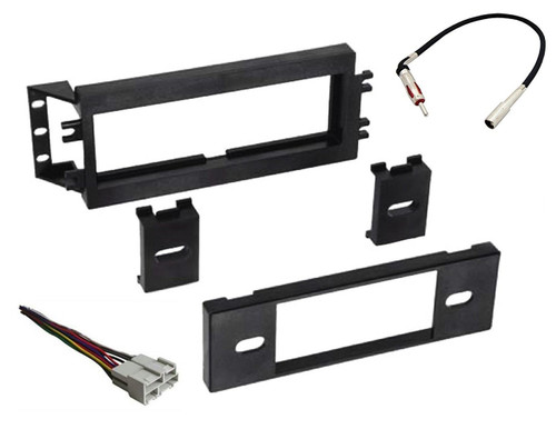 Car Radio Stereo CD Player Dash Install Mounting Trim Bezel Panel Kit + Harness -66