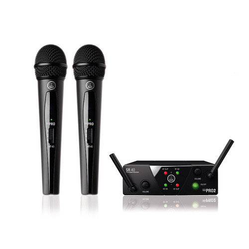 AKG WMS40 Mini Dual Vocal Handheld/Instrument Wireless Microphone System
