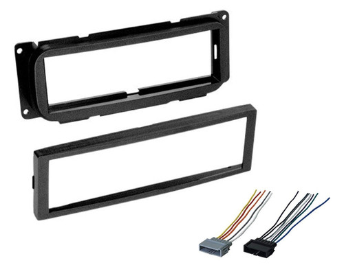 Car Radio Stereo CD Player Dash Install Mounting Trim Bezel Panel Kit + Harness -63