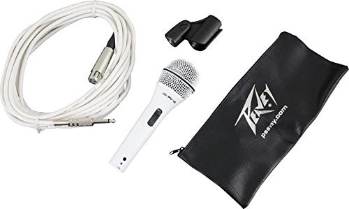 Peavey PVi2 White Microphone with 1/4" to XLR cable