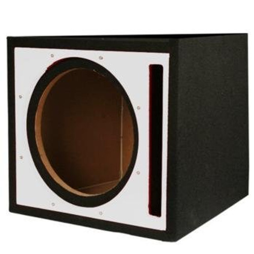 Absolute Pseb10si (Silver/black) Single 10" Ported Subwoofer Enclosure w/ Silver High Gloss Face Board