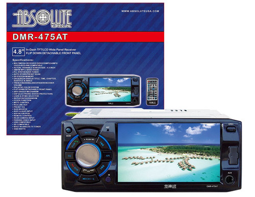 Absolute USA DMR-475AT 4.8-Inch DVD/MP3/CD Multimedia Player Widescreen Receiver with USB, SD Card, Built-in Analog TV Tuner