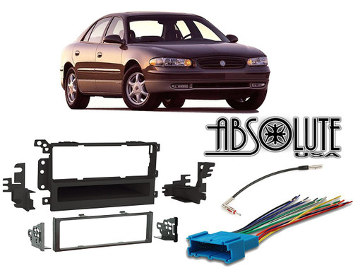 ABSOLUTE RADIOKITPKG3 Fits Buick Century 1997-2003 Single DIN Stereo Harness Radio Install Dash Kit