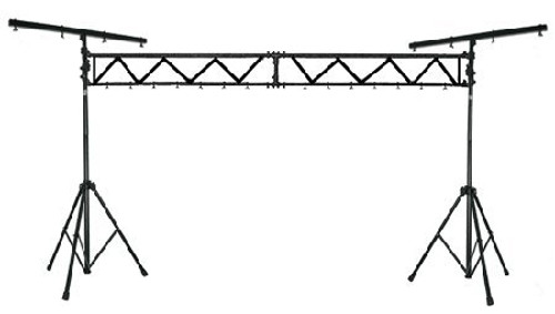 MR DJ LS-500 MOBILE PORTABLE DJ BAND 10 FEET TRUSSING SYSTEM WITH DUAL TRIPOD STAND AND T-BAR FOR STAGE LIGHTING