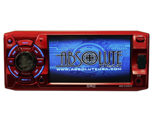 Absolute USA DMR-475ABTR 4.8-Inch DVD/MP3/CD Multimedia Player with USB, SD Card, Built-in Bluetooth and Analog TV Tuner (Red) (ABSDMR475ABTR)
