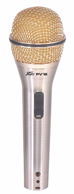 Peavey Pvi 2 Dynamic Gold Vocal Cardiod Microphone with XLR Cable and Clip