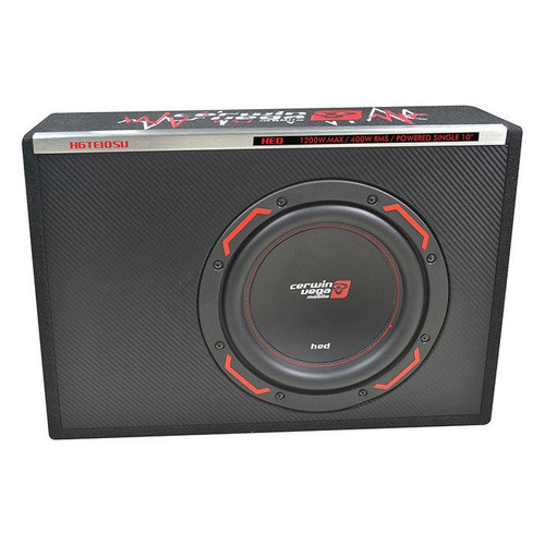 Cerwin Vega H6TE10SV 400W Max (150W RMS) HED Series Single 10" Vented Slim Subwoofer Enclosure w/ Built-In Amplifier