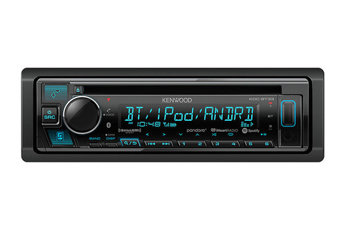 Kenwood KDC-BT33 Single DIN SiriusXM Ready Bluetooth In-Dash CD/AM/FM Car Stereo Receiver w/ Pandora, Spotify Control