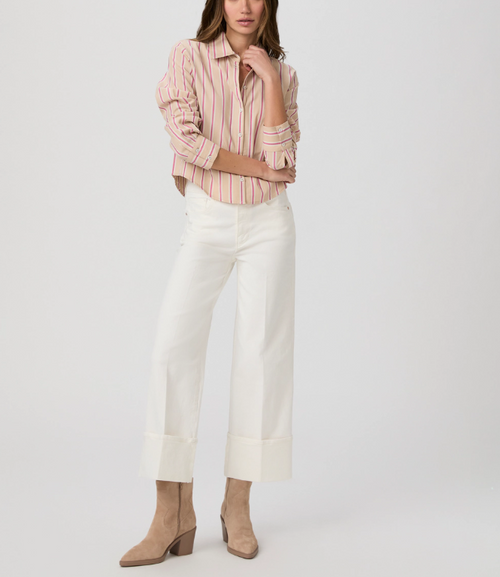 SASHA ANKLE W/WIDE CUFF, TONAL ECRU SASHA ANKLE W/WIDE CUFF, TONAL ECRU