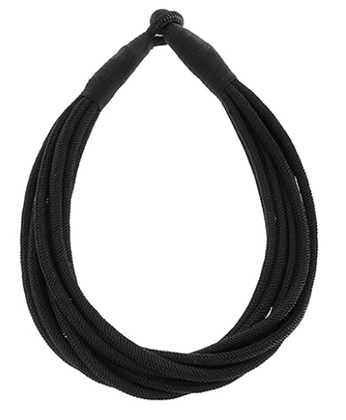 8 LAYERED ROPE NECKLACE, BLACK 8 LAYERED ROPE NECKLACE, BLACK