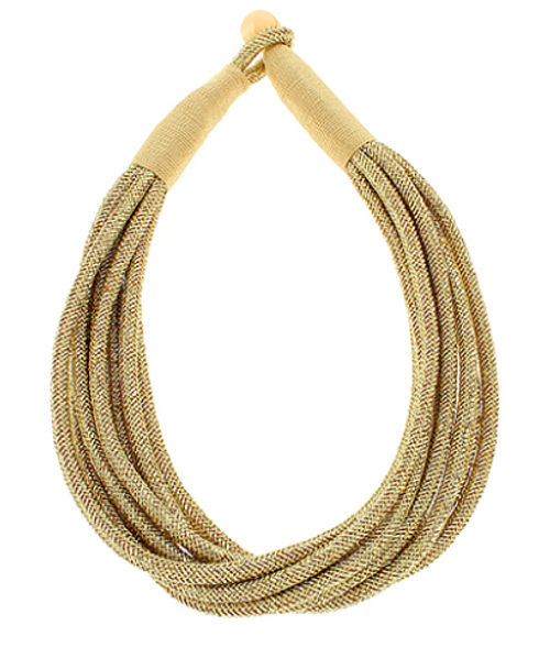8 LAYERED ROPE NECKLACE, GOLD 8 LAYERED ROPE NECKLACE, GOLD