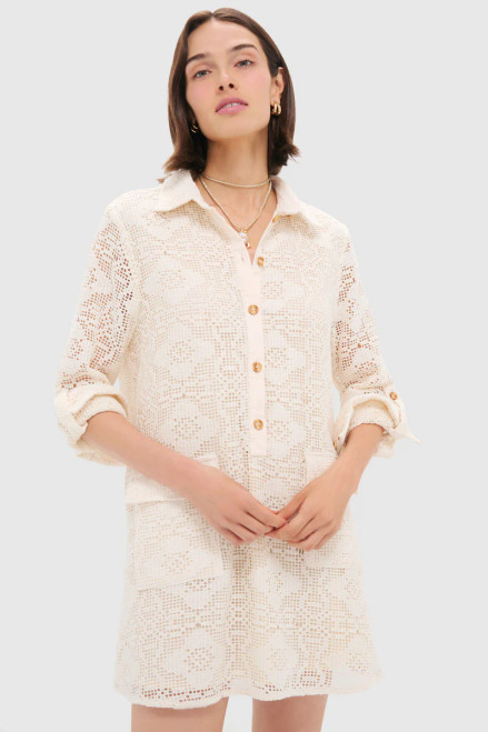 THE RAYA DRESS, CREAM LACE