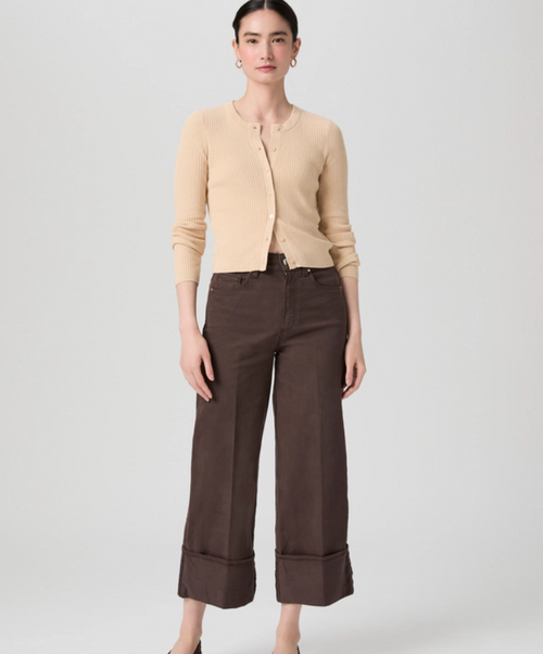 SASHA ANKLE W/WIDE CUFF, RICH CHOCOLATE
