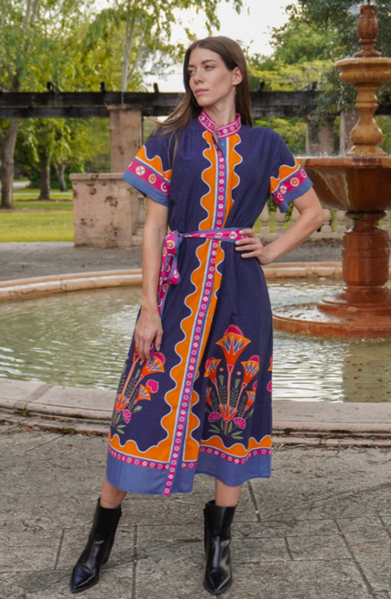 Sydney Shirtdress, Lotus Navy Sydney Shirtdress, Lotus Navy