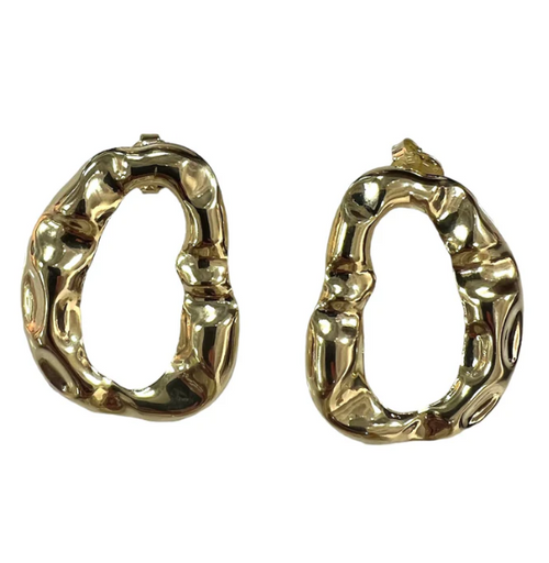 AMALFI STUDS, SHINY 18K GOLD PLATED AMALFI STUDS, SHINY 18K GOLD PLATED