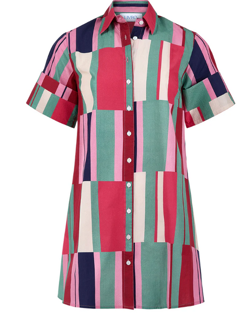 DOCK DRESS, WOODLAND STRIPES DOCK DRESS, WOODLAND STRIPES