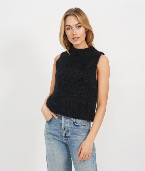 MAREA EMILIA SWEATER VEST, BLACK