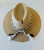 NATURAL PALM HAT, BROWN/CREAM BRAID - MEDIUM