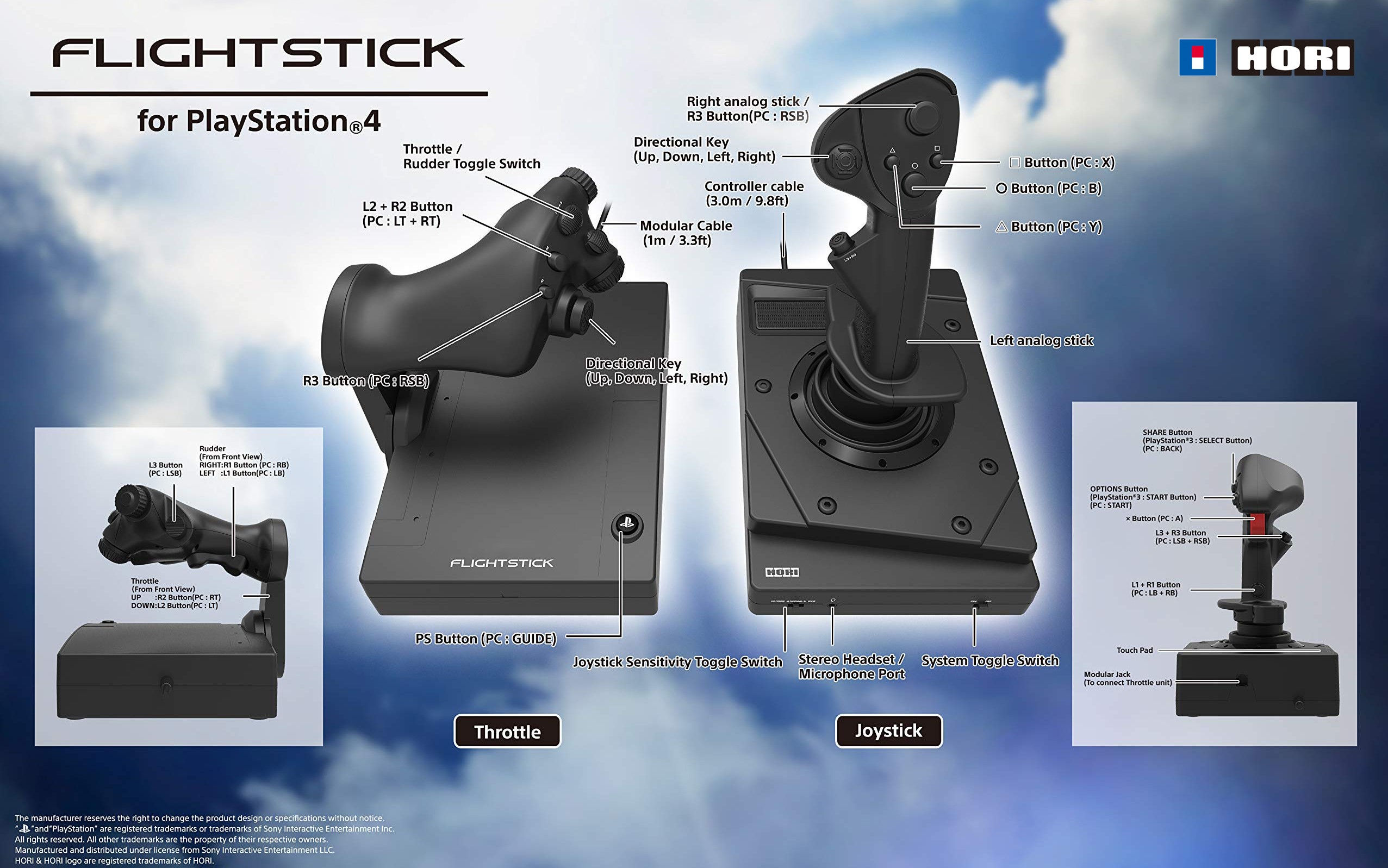 ps4 compatible flight stick