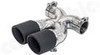 Product Description:CARGRAPHIC Sport Double Tailpipe Ø 89mm / 3.5" inch

Consisting of:

CARGRAPHIC Performance X-tailpipe beam construction made of SS304L lightweight stainless steel
2x CARGRAPHIC 89mm / 3.5" inch sport tailpipes, double-walled, oblique, rolled up with perforation insert, made of SS304L lightweight stainless steel
Finish: Matt Black Thermopaint
Suitable for:
Porsche 981 Boxster / Boxster S / GTS / Spyder
Porsche 981 Cayman / Cayman S / GTS / GT4
For use with standard or CARGRAPHIC rear silencer

Features:
The original tailpipe support is a "T" - shaped design with a direct, frontal gas flow collision, which generates turbulence and exhaust gas back pressure. The CARGRAPHIC Performance X-pipe construction, on the other hand, has radial inlet elbows with a flow-optimized mixing chamber, which allows the exhaust gas flow to flow out efficiently without resistance.

X-pipe design flow-optimized
Made of SS304L lightweight stainless steel on CNC tube bending machine with mandrel support (Mandrel-bent), which enables exhaust pipes with a constant diameter
High-performance components tested and tested on the test bench
Easy installation due to sliding system
Thanks to the split-ring design, the tailpipe trims can be adjusted both in depth and axially
Reduced exhaust back pressure
Improved responsiveness - more agile and freer rotation
Powerful sound
Without droning noises, resonances or vibrations
More power and torque
Attention: CARGRAPHIC SS304L lightweight stainless steel tailpipe trims are available in the following versions:


Polished
Matt Black Thermopaint
Glossy black enamelled
Visible carbon matt finish with stainless steel liner
Visible carbon gloss finish with stainless steel liner
Lightweight brushed stainless steel
Lightweight Matt Black Thermopaint
Installation service:
You too can benefit from the installation and TÜV service in our modern and fully equipped workshop. Our team, consisting of experienced motorsport technicians and automotive workshop masters specializing in exclusive sports cars, carry out all orders professionally and with the utmost care.


