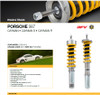 Ohlins Road & Track Suspension Kit - 986/987 Boxster/Cayman

> DFV (Dual Flow Valve)
> McPherson strut
> Single bleed adjuster
> Height adjustable (approx. 20 mm lower than standard)
> Coil springs (70 N/mm) FRONT
> Coil springs (80 N/mm) REAR
> Use with original top mounts
> Rebuildable
> Corrosion salt spray tested (ISO 9227)
> 2 year limited warranty
> Cancellation kit available.