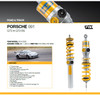 > TTX-technology
> McPherson strut FRONT
> Conventional shock absorber REAR
> 2-way adjustable
> Height adjustable (approx. 20 mm lower than standard)
> Choose your desired spring rates
> Recommended spring (100/120 N/mm) FRONT
> Recommended spring (200 N/mm) REAR
> Use with original top mounts
> Rebuildable
> 2 year limited warranty
> Cancellation kit available. For more info see page 107.
> TÜV approved application

Engineered for the uncompromising world of motorsport and purpose-built performance machines, the Öhlins TTX Pro Suspension System represents the apex of suspension technology. This is not a street upgrade—it is a dedicated tool for high-performance, track-focused vehicles where every tenth of a second and every ounce of feedback matters.

Drawing from over 40 years of elite competition in Formula 1, IndyCar, NASCAR Cup Series, and MotoGP, Öhlins’ patented TTX (Solid Piston Technology) delivers a level of control, precision, and composure traditionally reserved for factory racing programs and hypercars. It transforms vehicle dynamics with race-proven architecture, elevating confidence and capability to levels unattainable with conventional, legacy damper architecture.

The TTX Pro system features solid piston dampers, through-shaft MacPherson struts, and lightweight aluminum bodies and cylinder heads—a configuration designed to provide exceptional stability, thermal efficiency, and reduced unsprung weight under extreme load. With independent compression and rebound adjustability and ride height tuning, the system can be tailored precisely to vehicle setup, driver preference, and circuit demands.

This is the ultimate expression of performance through precision.This is Öhlins TTX Pro—where race-winning technology meets professional-grade execution.

Key Details
• Patented TTX Technology – developed at the highest levels of motorsport
• Solid Piston Architecture – pure, undiluted response
• Independent 2-Way Adjustability – precision compression and rebound tuning
• Ride Height Adjustable – dialed-in balance and stance
• Through-Shaft MacPherson Struts & Aluminum Bodies – lightweight, track-proven durability