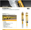 The Öhlins Advanced Track Day kit features our race-proven TTX twin-tube technology. This particular version is custom-made for the Porsche Cayman and Spyder GT4. The unique combination of a 46-mm, 2-way adjustable through-rod and lightweight McPherson strut for the front and a 36-mm rear-mounted TTX shock will completely transform your car. 




The TTX 46 and TTX 36 shock absorbers have been developed through Öhlins' participation in GT and Touring car racing. Our insights from racing give the Advanced Track Day kits a massive advantage. We're focused on giving your the best possible conditions to set fast lap times without losing control. A fast vehicle also needs to give the driver a sense of safety, comfort, and performance. With Öhlins' TTX Technology, the Advanced Track Day products deliver in all these areas.  




On the racetrack, you will cut seconds off your lap time compared to a standard setup. You're also just a few clicks away from a comfortable setting when driving to and from the racetrack or commuting to work. With the 2-way adjustable TTX 46 and TTX 36 shock absorbers, you have the possibility to fine-tune the car's handling to each racetrack. Just don't forget to keep your notebook close and write down the different adjustments you've made to save time and improve your track day skills even further. 




Öhlins' professional test drivers have tested all settings to ensure optimal performance, so all you need to focus on is the driving.




Features
GENERAL FEATURES:
TTX, a true twin tube design for cavitation free damping performance
2-way fully independent rebound- and compression adjustment
Aluminum high strength & light-weight parts
Rebuildable
2 year limited warranty
Height adjustable – approx. 20 mm lower than standard
FRONT FEATURES:
Through rod design, for better response and driver feedback
Spring preload adjuster
Used together with original top mounts
Upgradable to 3-, 4- & 5-way adjustable including blow-off valve
Spring rate 100N/mm
REAR FEATURES:
Through rod design, for better response and driver feedback
Spring preload adjuster
Used together with original top mounts
Upgradable to 3-, 4- & 5-way adjustable including blow-off valve
Spring rate 120N/mm