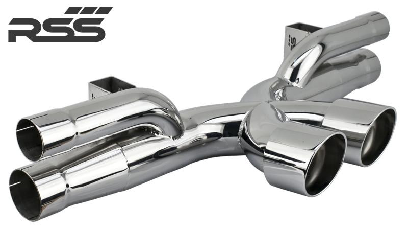 1208/30 RSS X-Pipe Center Exhaust - (997 GT3 + 991.1 GT3/RS) Black
