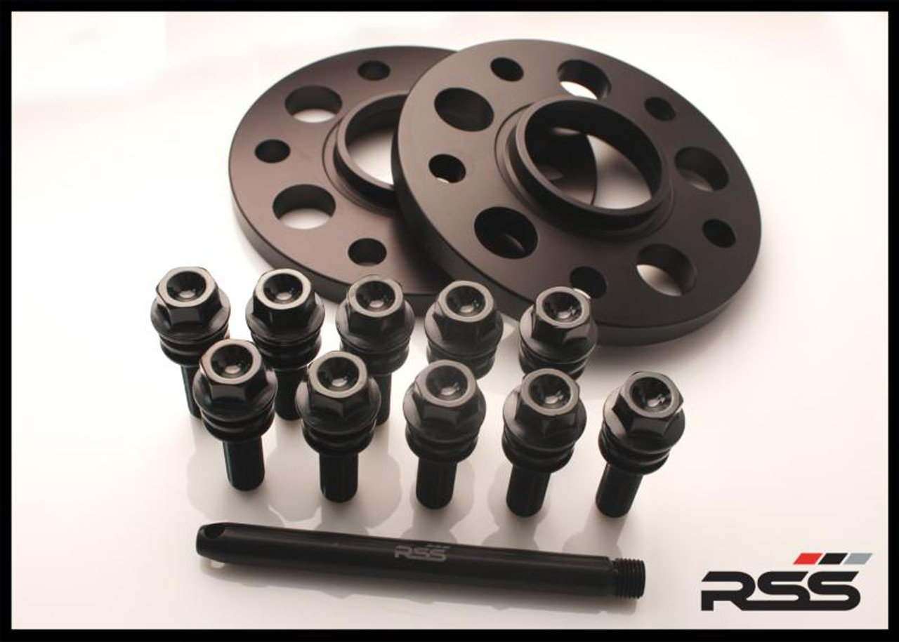 • All RSS Wheel Spacer Kits Come In Pairs, Include Locating Pin & Longer Wheel Bolts Where Applicable

• Fitments for Most Late Model Porsche Vehicles Including the Newest 981 & 991

• Available in 5mm, 7mm, 15mm & 18mm Sizes

• Hubcentric Design Where Applicable

• Most Kits Available in Silver or Black with Matching Silver or Black Wheel Bolts

• NEW for 2013 – Combination Finish: Silver Spacers with Black Wheel Bolts (Currently Available In Most Popular Sizes 7mm & 15mm Only)

• Made at RSS in the USA with Premium Grade Materials

• Satisfaction & Fitment Guaranteed