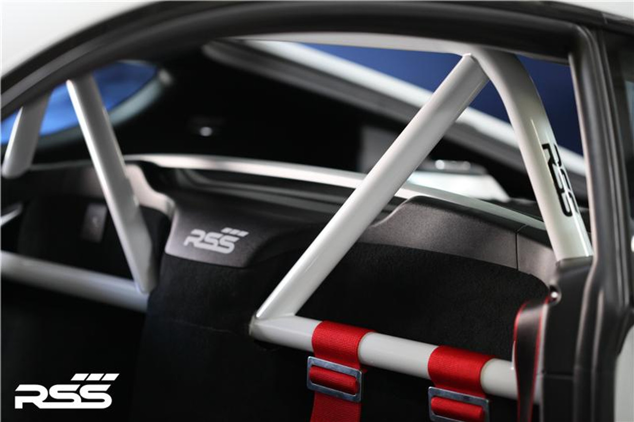 The RSS “951-Hybrid' Series 2pt Harness Bar (Uncoated - Raw) for 981 Cayman / GT4 / 718, is Engineered to maximize function, add rigidity, minimize added weight (+20 lbs), offer generous occupant seating space and integrate with interior. The Bar is a safety inspired design which secures safety harnesses directly behind the occupants shoulders. A one piece main hoop mounts to the chassis cross member and features a Straight Top Tube for a stronger main hoop. Diagonal Tubes provide additional structural support without obstructing the drivers rearward visibility. The Bar allows generous seat base travel with standard, OE bucket or racing bucket seats. Retains use of factory seat belts. Bolt-In installation, carpet, panel and tab trimming is required, Professional installation is recommended for a factory installed look. Designed, constructed and powder coated at RSS utilizing 1.50 inch DOM with precision cut reinforced mounting plates. Patent Pending Design