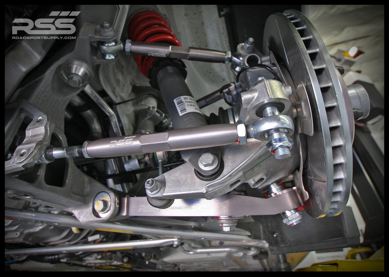 RSS Part # TS-2 "Tarmac Stage 2" Suspension Kit (997.2 GT3/RS, GT2/RS Chassis). Winner of the "2014 Spanish Tarmac Rallye Championship“ Results Matter…not hype” RSS Tarmac Stage 2 Suspension System (TS-2 or TS-2-BC) is the most rigorously engineered, tested, validated, and motorsport homologated aftermarket mono-ball suspension system available for your Porsche....Period! RSS TARMAC SERIES Motorsports Suspension Kits have been winning championships, races and setting track records in various forms of motorsport (Sports Car Racing, Endurance Racing and Rally) around the world. RSS is the preferred suspension of choice of professional race teams, tuners, track day junkies, and driving enthusiasts around the world. - 2013 ROLEX GRAND-AM GX CHAMPIONS - - 2014 Supplier of PIRELLI GT3 CUP TROPHY USA - 2014 FiA – GROUP GT RALLY WINNERS - 2015 PIRELLI WORLD CHALLENGE TC CHAMPIONS