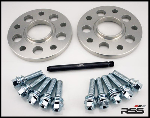 • All RSS Wheel Spacer Kits Come In Pairs, Include Locating Pin & Longer Wheel Bolts Where Applicable

• Fitments for Most Late Model Porsche Vehicles Including the Newest 981 & 991

• Available in 5mm, 7mm, 15mm & 18mm Sizes

• Hubcentric Design Where Applicable

• Most Kits Available in Silver or Black with Matching Silver or Black Wheel Bolts

• NEW for 2013 – Combination Finish: Silver Spacers with Black Wheel Bolts (Currently Available In Most Popular Sizes 7mm & 15mm Only)

• Made at RSS in the USA with Premium Grade Materials

• Satisfaction & Fitment Guaranteed