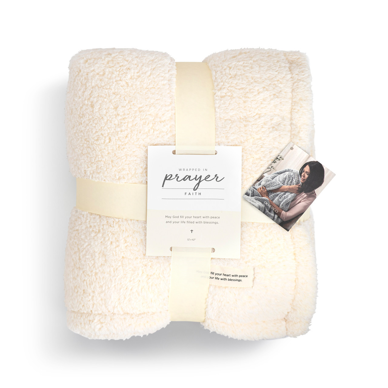 Cream Prayer Blanket-Faith; Meaningful Goods