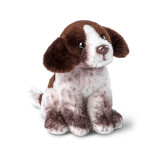 A brown and white sitting German Shorthaired Pointer beanbag plush dog, displayed angled to the right.