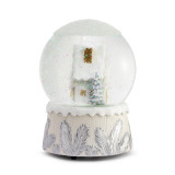 Lit Musical Winter Home Snow Globe