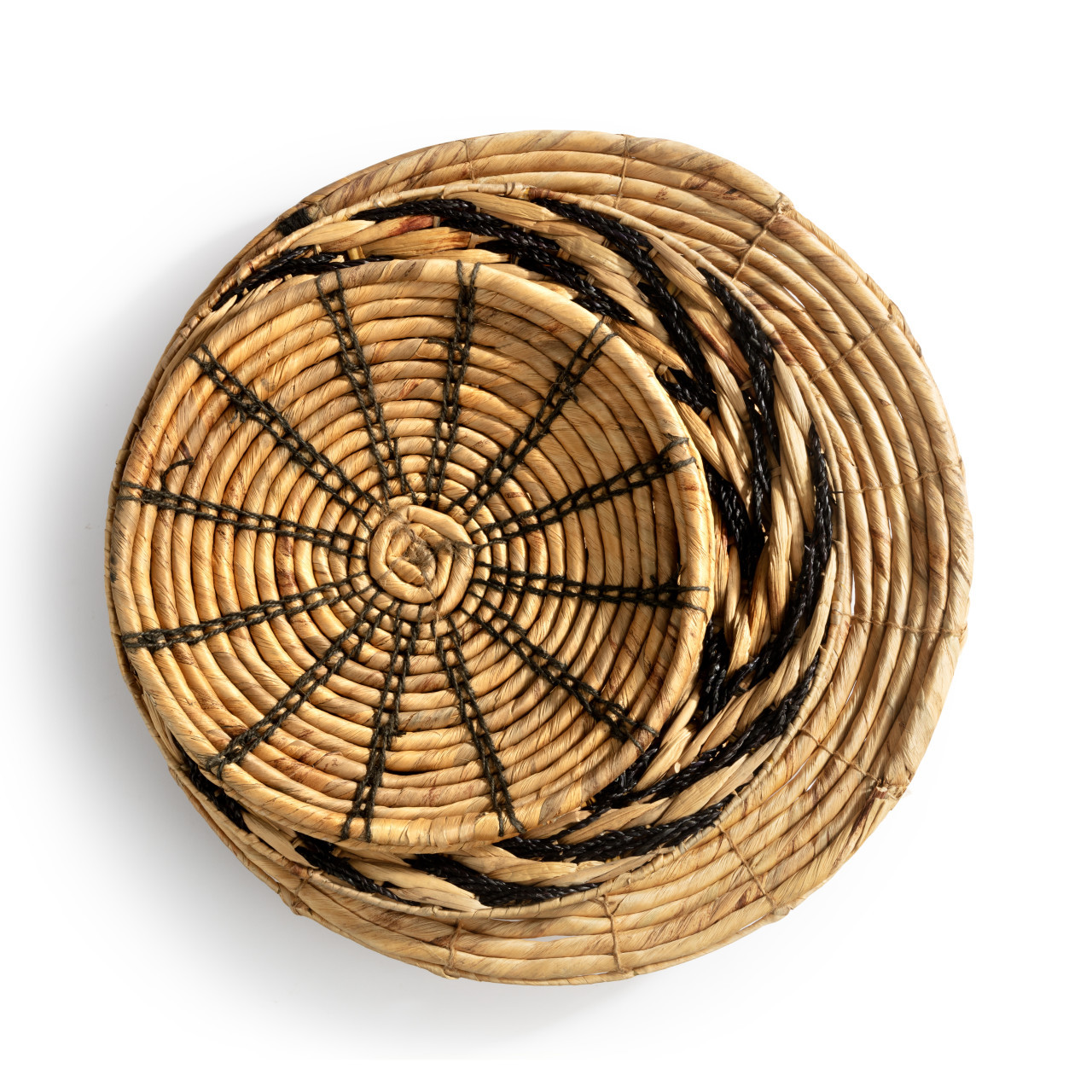 Black Woven Wall Baskets Set of 3 DEMDACO