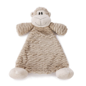 Light tan stuffed money animal spread out blanket